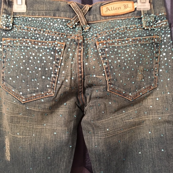 Swarovski encrusted Allen B jeans - Picture 3 of 5